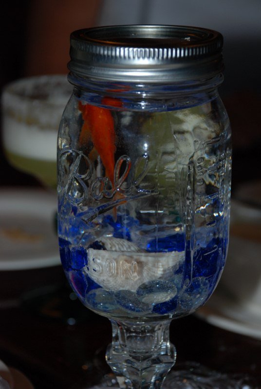 Gold Fish in a Mason Jar!